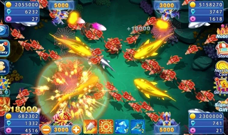 Các biểu tượng vũ khí và sinh vật trong game Bắn Cá Đại Dương tại FUN88